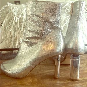 Silver Sparkle Boots